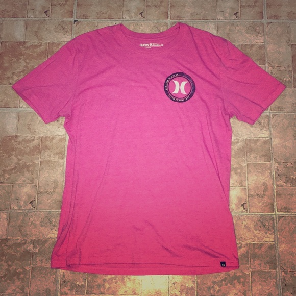 Mens Pink Hurley Graphic Tshirt 